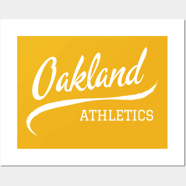 Oakland Athletics Wave Wall Art by CityTeeDesigns